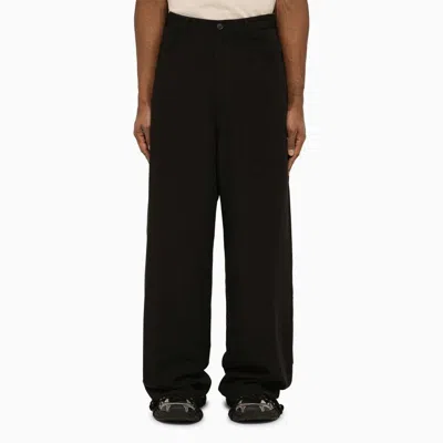 Shop Balenciaga Black Baggy Trousers For Men