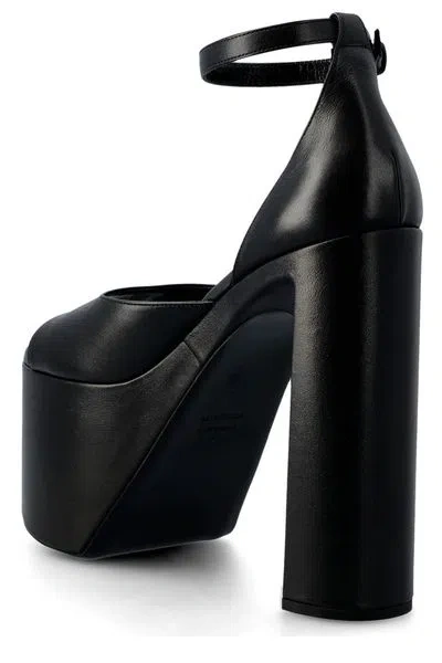 Balenciaga Camden 160 Platform Sandals In Calf Leather In Black