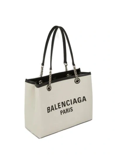 Shop Balenciaga Duty Free Tote Handbag Handbag M In Beige