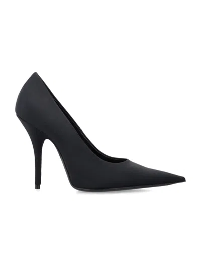 Shop Balenciaga Elongated Pointed Toe Matte Spandex Pump For Women In Black