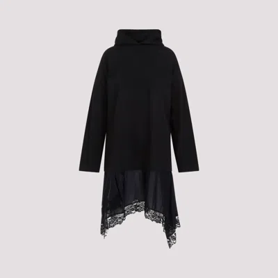Shop Balenciaga Hooded Hybrid Dress | Ss24 Collection In Black