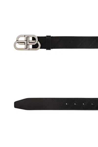 Shop Balenciaga Men's Black Leather Belt For Ss24 Season