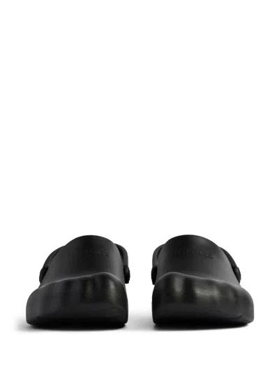 Shop Balenciaga Men's Black Slip-on Sandal With Five-toe Design And Logo Strap