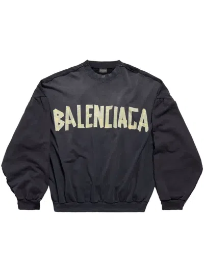 Shop Balenciaga Men's Cotton Crew-neck Sweatshirt For Ss24 In Black