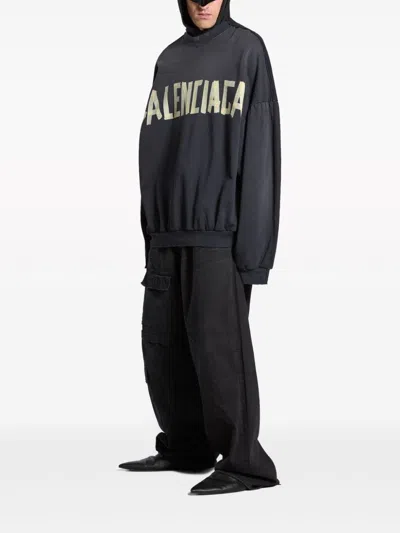 Shop Balenciaga Men's Cotton Crew-neck Sweatshirt For Ss24 In Black