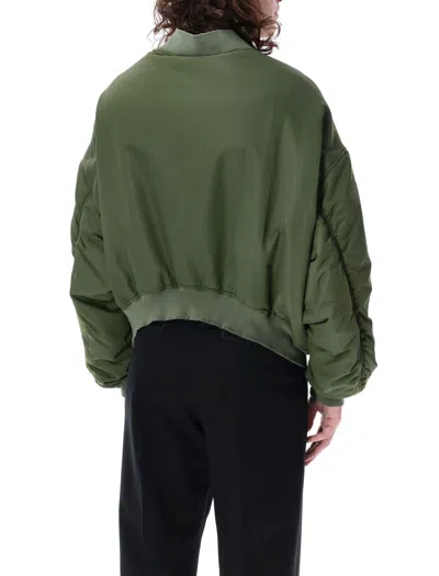 Shop Balenciaga Gray Off Shoulder Bomber For Men // 100% Polyamide // Ss24