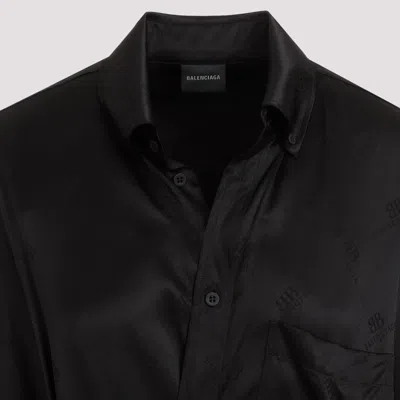 Shop Balenciaga Ss Wrap Blouse In Black
