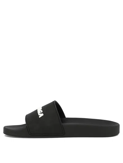 Shop Balenciaga Women's Black Pool Sandals For Ss24