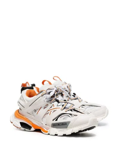 Balenciaga Track 2 Logo-detailed Metallic Mesh And Rubber Sneakers In White