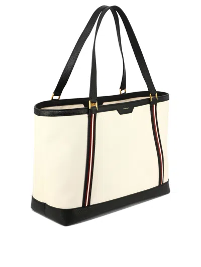 Shop Bally "code L" Tote Handbag Handbag In Tan