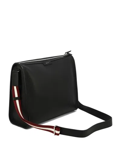 Shop Bally "code Messenger" Crossbody Handbag In Black