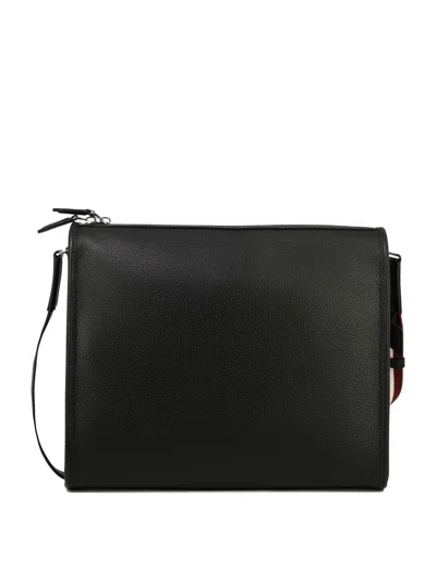 Shop Bally "code Messenger" Crossbody Handbag In Black
