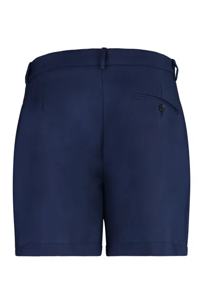 Shop Bally Blue Wool And Mohair Bermuda-shorts For Men