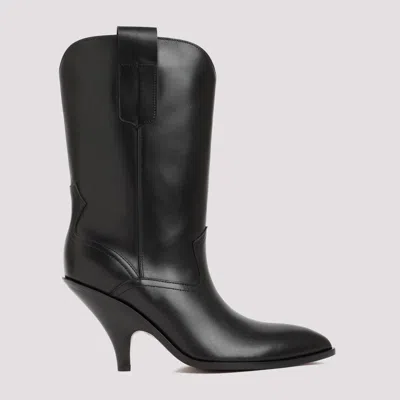 Shop Bally Fashionable Black Leather Boots For Women | High Heel Design | Fw23 Collection
