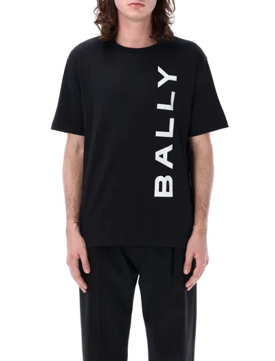 Shop Bally Men's Black Logo T-shirt For Ss24 Collection