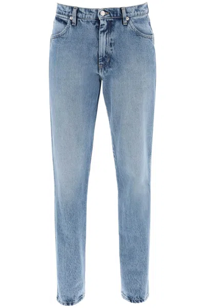Shop Bally Men's Light Blue Straight Cut Jeans For Fw23
