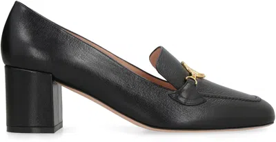 Shop Bally Women's Black Leather 5.5cm Heeled Pumps For Ss24 Collection