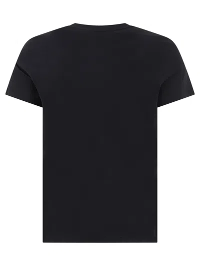 Shop Balmain Black Men's Flocked Logo T-shirt For Ss24