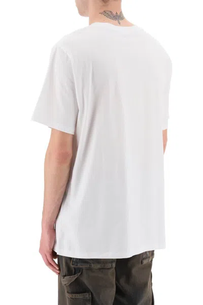 Shop Balmain Men's White 70s T-shirt With Bulky Fit And 100% Organic Cotton