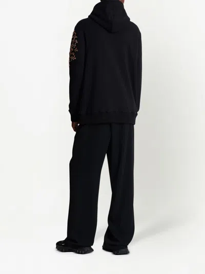 Shop Balmain Sequin Embellished Cotton Hoodie For Men In Ss23 Collection In Black