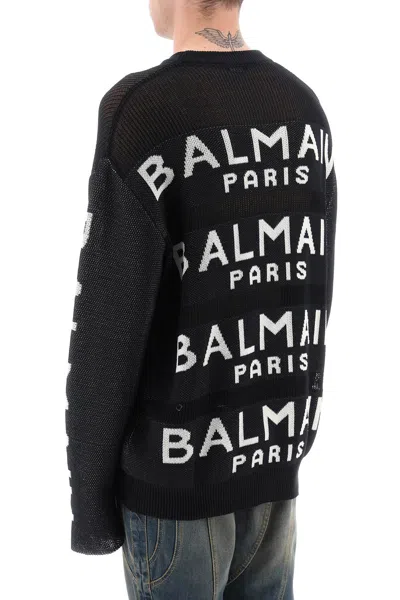 Shop Balmain Stylish Men's Pullover Sweater In Mixed Colors In Multicolor