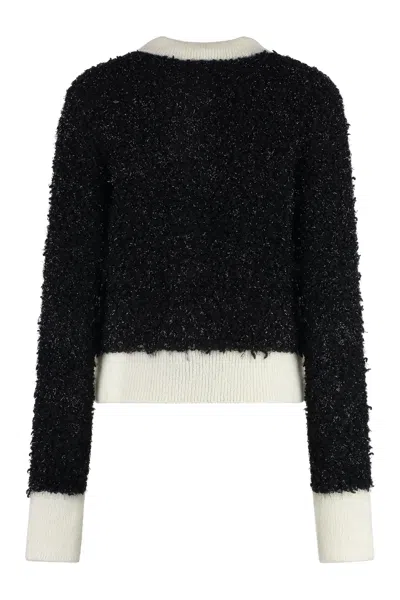 Shop Balmain Textured-knit Cardigan For Women In Black