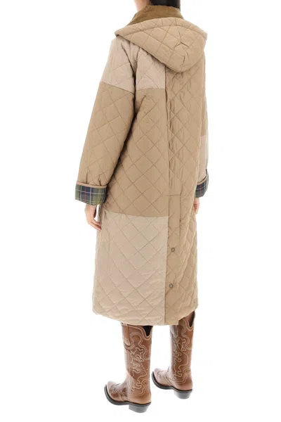 Shop Barbour X Ganni Beige Quilted Trench Jacket For Women From The Ss24 Collection By