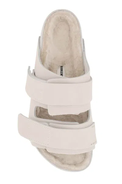 Shop Birkenstock X Tekla Uji Slide Sandals In White