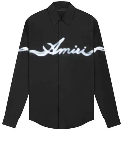 Shop Amiri Black  Smoke Shirt For Men In Regular Fit