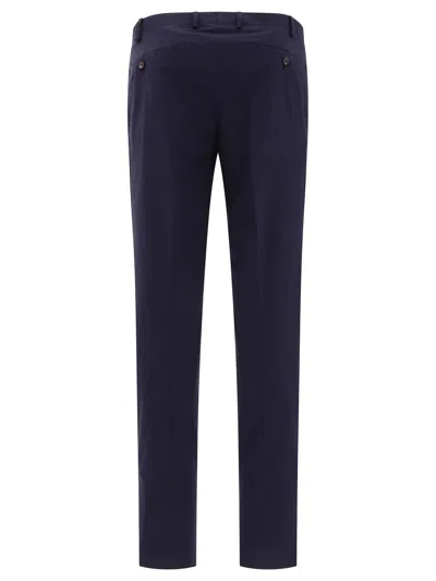 Shop Lardini Blue Pleated Trousers For Men From  In Navy