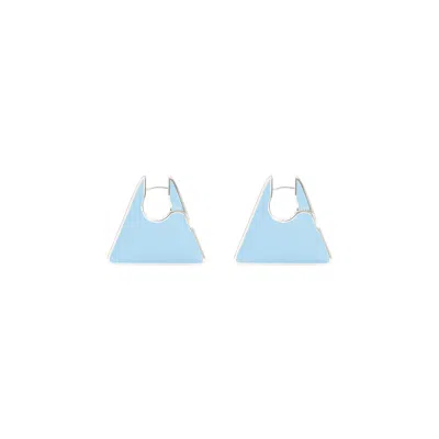 Shop Bottega Veneta Blue Silver Earrings For Women In Navy