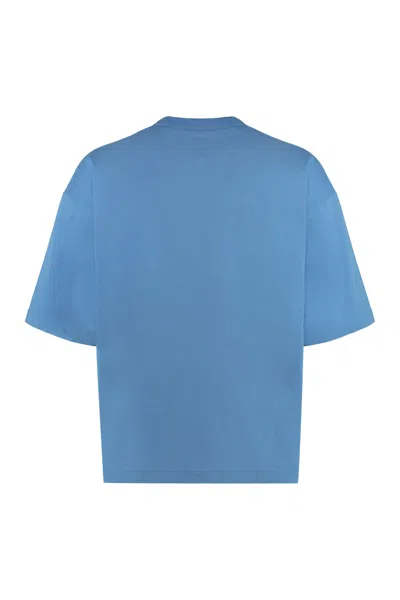 Shop Bottega Veneta Classic Light Blue Crew-neck T-shirt For Men