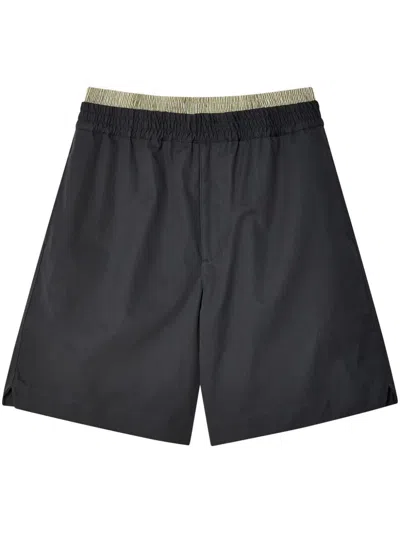 Shop Bottega Veneta Double Layer Men's Shorts In Gray For Ss24 In Grey