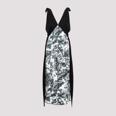 Bottega Veneta Printed Sleeveless Maxi Dress In Black