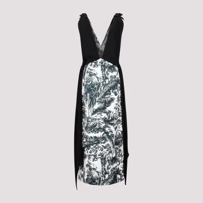 Bottega Veneta Printed Sleeveless Maxi Dress In Black