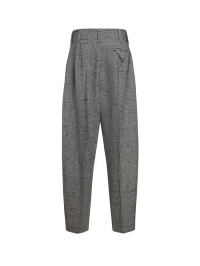 Shop Bottega Veneta Grey Silk And Viscose Trousers For Women