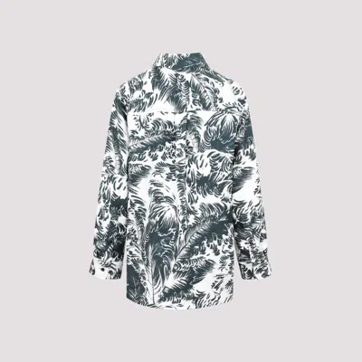 Bottega Veneta Multicolor Printed Silk Shirt In Grey