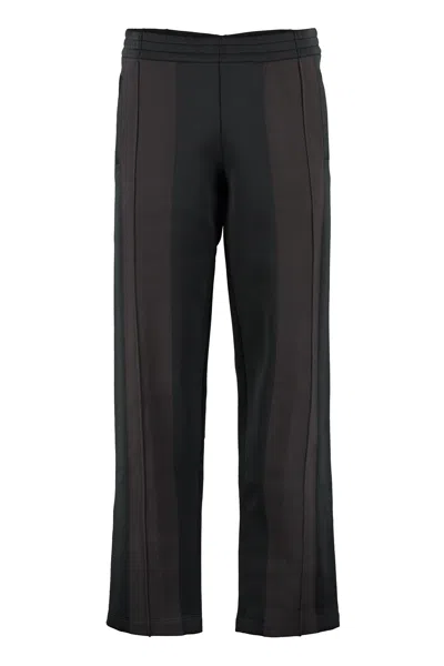 Shop Bottega Veneta Men's Black Technical Fabric Pants With Extendable Side Zipper