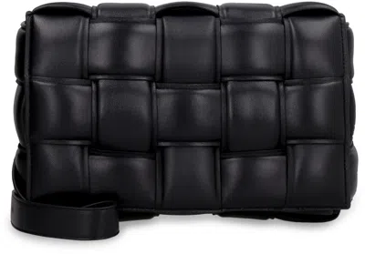 Shop Bottega Veneta Stylish Black Padded Leather Crossbody Handbag For Women