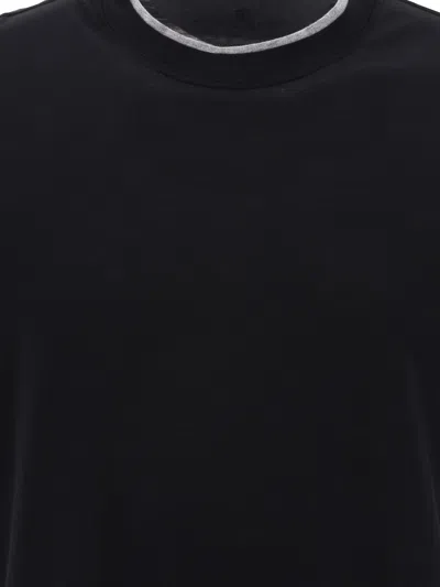 Shop Brunello Cucinelli "faux Layering" T-shirt In Black