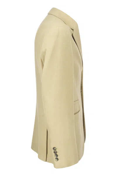 Shop Brunello Cucinelli Men's Camel Jacket With Patch Pockets For Fall/winter 2024 In Sand
