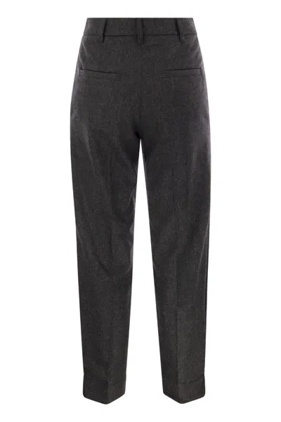 Shop Brunello Cucinelli Sophisticated Grey Sartorial Trousers In Wool And Cashmere