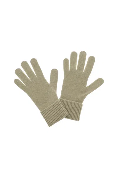Shop Burberry Cashmere Gloves In Tan