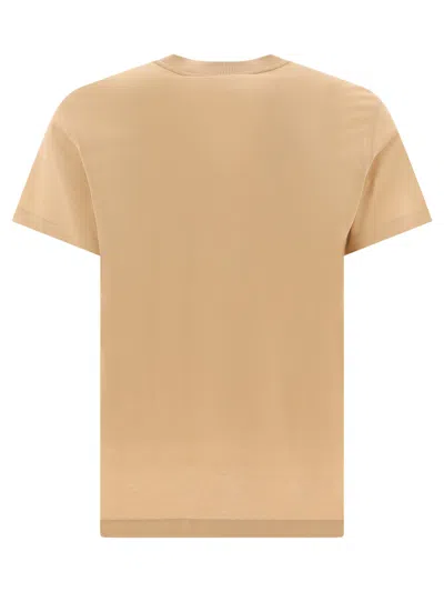 Shop Burberry "parker" T-shirt In Tan