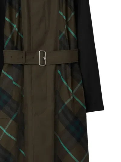 Shop Burberry Bradford Reversible Cotton Trench Jacket In Green