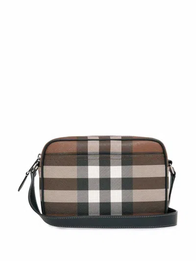 Shop Burberry Brown Check Crossbody Messenger Bag For Men | Ss24 Collection