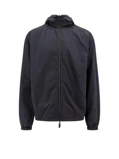 Shop Burberry Reversible Twill Jacket In  Check Motif & Black Nylon In Beige