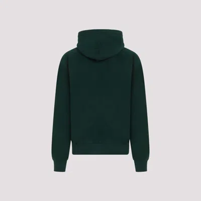 Shop Burberry Green Cotton Hooded Sweatshirt For Men In Ss24