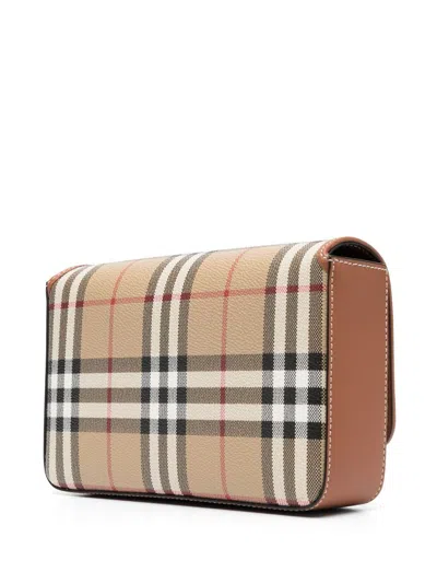 Shop Burberry Vintage Check Crossbody Bag For Women In Brown