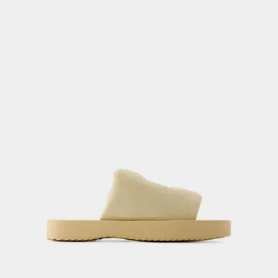 Shop Burberry Lf Knight Slab Sandals In Beige